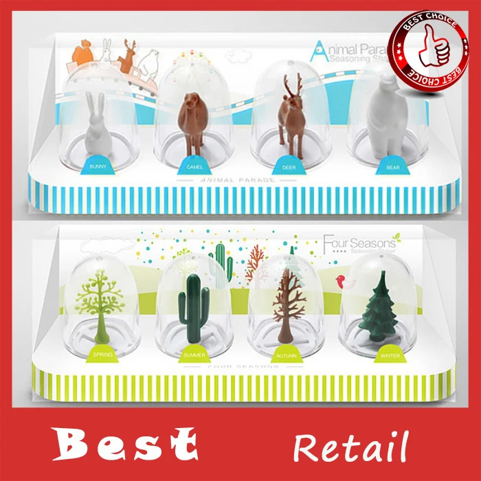 2014 Fast Shipping Creative Animal Parade Spice / Seasoning Shakers