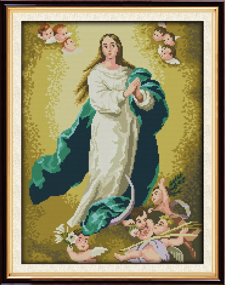 

Joy Sunday Great Virgin Mary prays DMC Counted Chinese Cross Stitch Kits printed Cross-stitch set Embroidery Needlework