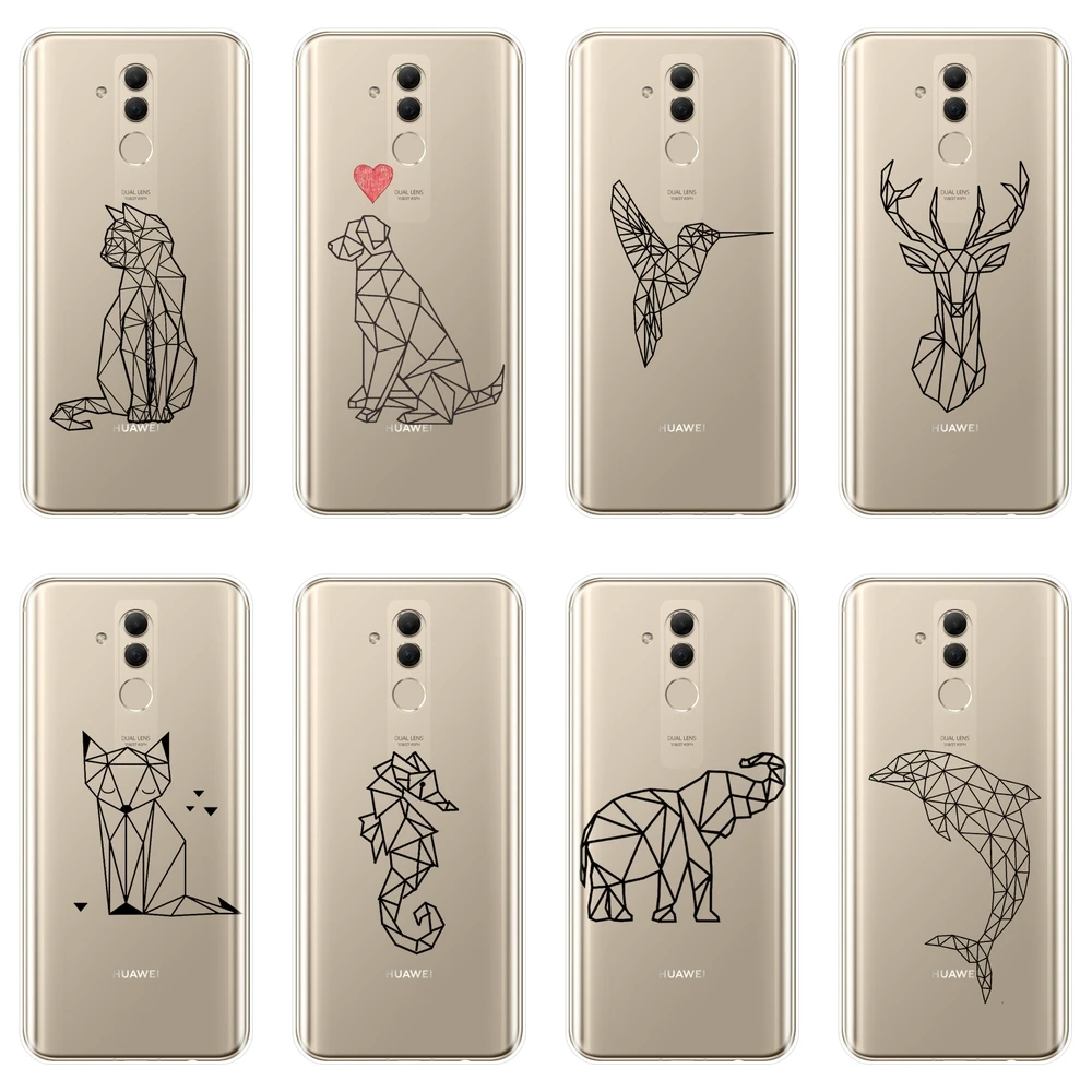 

Cat Dog Fox Elephant Deer Phone Case Silicone For Huawei Mate 9 10 20 Pro Soft Back Cover For Huawei Mate 7 8 9 10 20 Lite Case