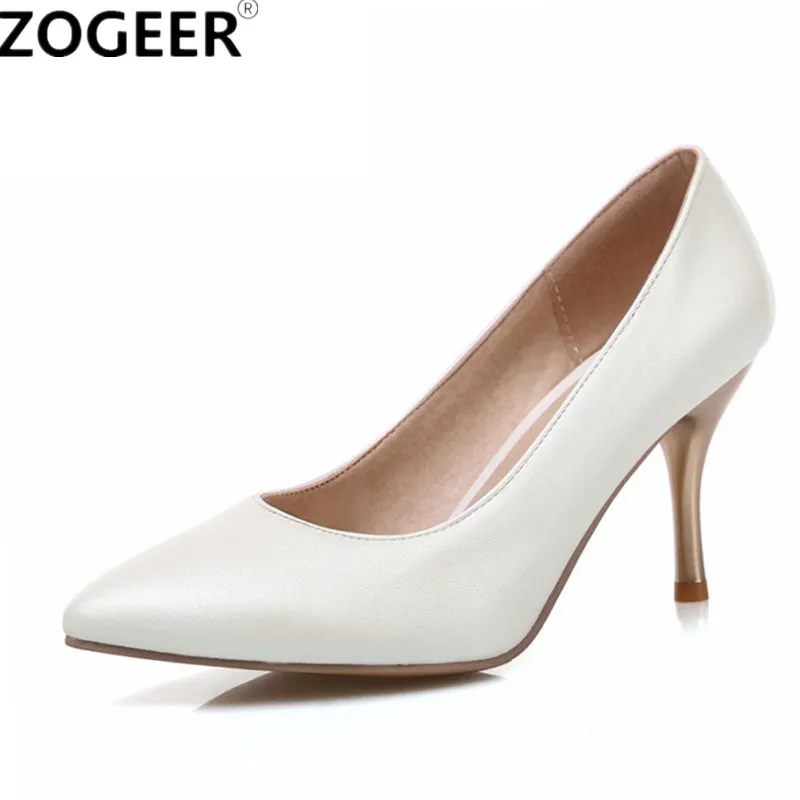 Alto Zapatos De Bombas White Pie Fiesta Boda Oficina purple pink Plus Del Blanco 2018 Fino Tamaño Tacón Rosa blue 46 La Casual Dedo Dulce Mujer EPxqPd