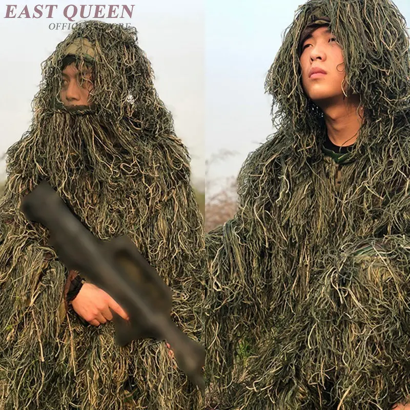 Бионический травы Ghillie костюм Sniper Тактический Камуфляжный костюм Охота маскировочный костюм Джунгли одежда армия одежда DD1181
