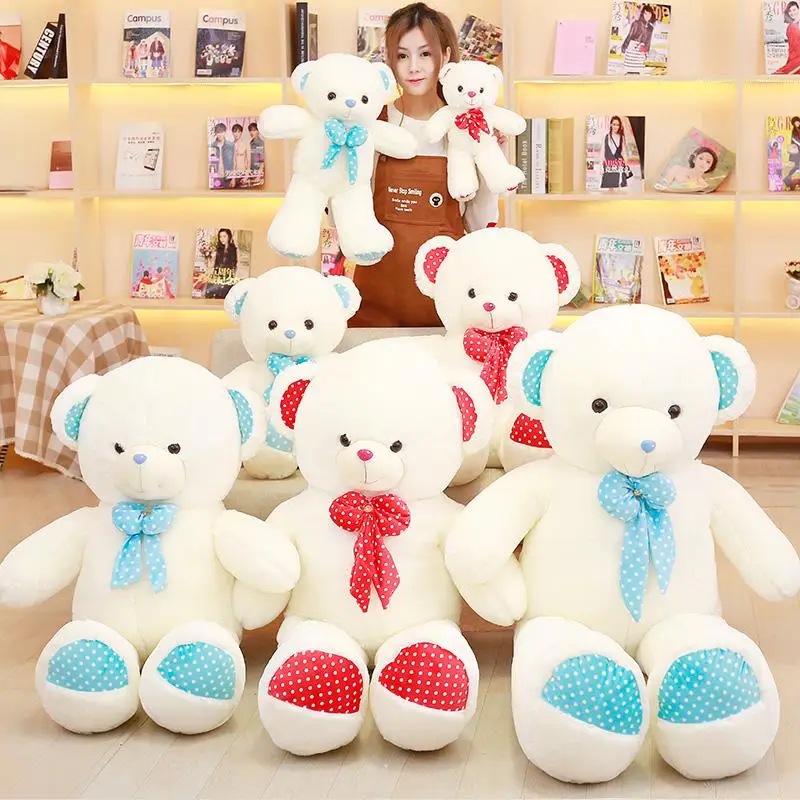 Новая коллекция 40 см 60 см 80 см 100 см Размеры плюшевый медведь мягкая плюшевая игрушка мишка мягкая кукла милый медведь с галстуком-бабочкой