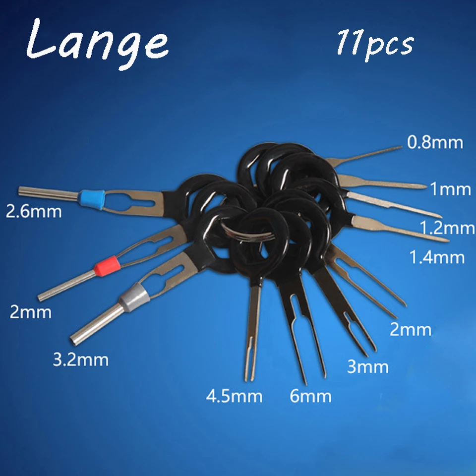 

11Pcs/Set Car Electrical Wiring Crimp Connector Pin Extractor Kit Needle Remove Tool Set Terminal Removal Tools A34