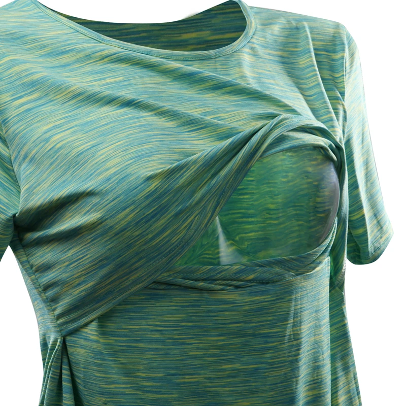 

Pregnancy Nursing Tops 2019 Summer Maternity Tops And Blouses Short Sleeve Solid Color Wear Feedding Top Clothing B0009
