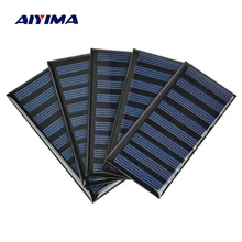 AIYIMA 5pcs 5V 100MA Solar Panels Polycrystalline Epoxy Solar cells SunPower 86x38mm DIY Solar Battery Charger Painel Solars