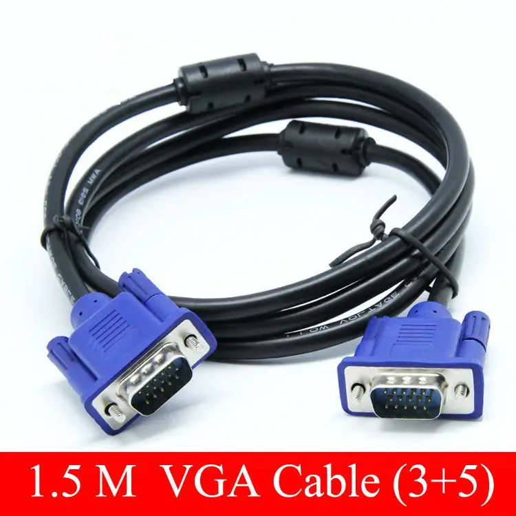 VGA/SVGA HDB15 5FT 1.5M VGA Cable Male to Male Extension Monitor Cable