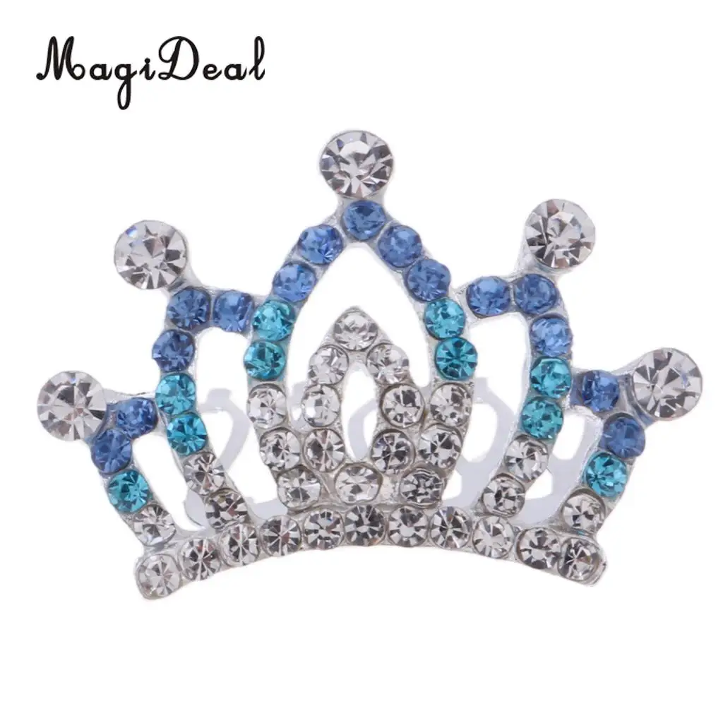 Elegant Royalty Tiara Princess Crystal Mini Tiara Crown Hairpins Headdress For Fashion Girl Doll Dress-up Accessory
