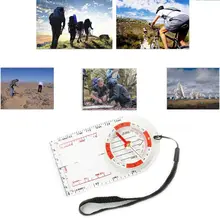 Акриловая лупа Серебристый компас шнурок точность измерительные весы линейка Открытый Отдых Туризм Скалолазание инструмент для выживания