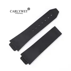 CARLYWET 23*15,5 мм черный Водонепроницаемый силиконовой резины замена наручные часы Группа ремень для Bigbang