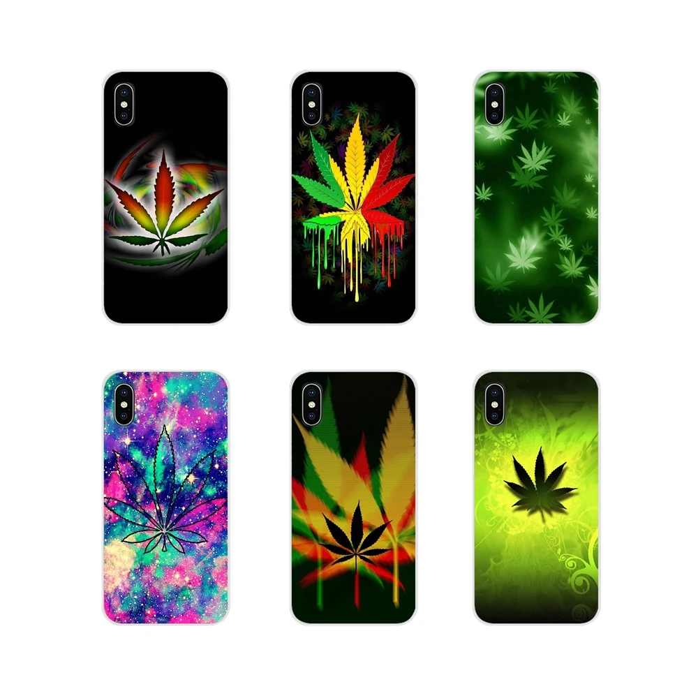 

For Xiaomi Mi6 A1 5X 6X Redmi Note 5 5A 4X 4A 4 3 Plus Pro pocophone F1 Accessories Phone Cases Covers Hemp Leaf
