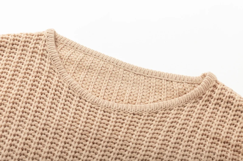 ShejoinSheenjoy Tassel Long Sleeve Knitted Sweater Women Tops Pullovers O-Neck Autumn Winter Short Pullover Women Sweaters (7)