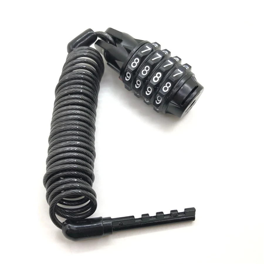 

1PC Mini Anti-theft Universal Motorcycle Helmet Lock 4 Digit Password Motor Bicycle Scooter Luggage Wheels Steel Cable Lock