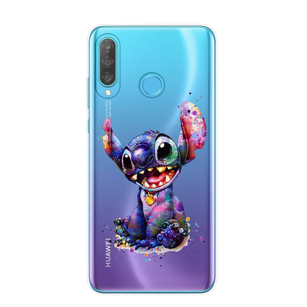 Акварельный чехол для телефона Alice Tinkerbell Ститч Русалка Принцесса чехол для huawei P30 P20 Lite P10 P9 P8 Lite чехол s