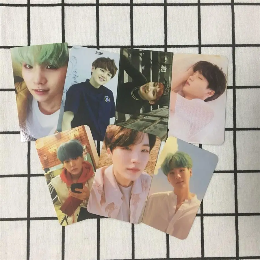 

Kpop Suga HD Photocard Min Yunki Album Style Collective Poster Self Made Photocard