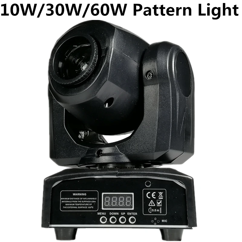

10W /30W/60W led gobo light /moving head light rgbw 4in1 LED pattern light professional dj equipment led spot light
