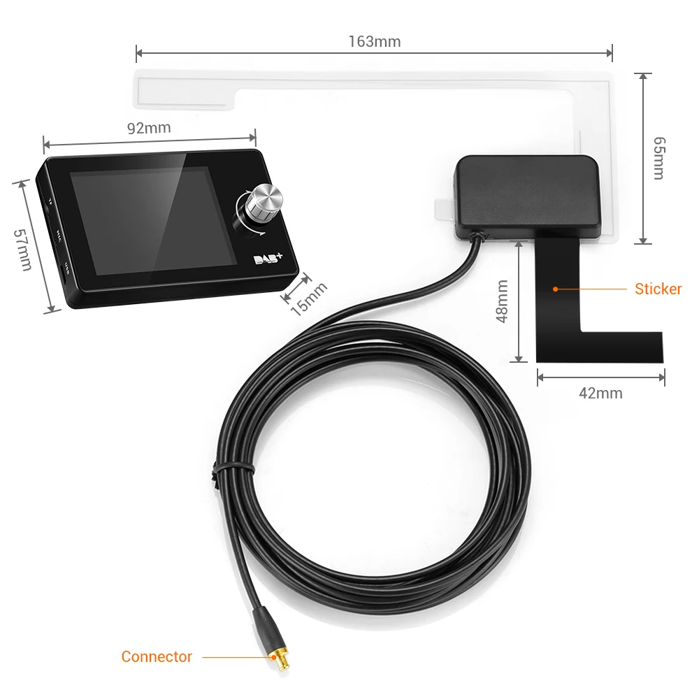 ZEEPIN мини DAB + приемник 2 8 дюймов ЖК дисплей Экран цифровой радиоприемник с 3 м