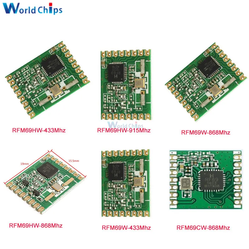 

diymore RFM69W RFM69CW RFM69HW 433Mhz 868Mhz 915Mhz RF Transceiver Module HopeRF FSK Wireless Transceiver Module SPI Interface
