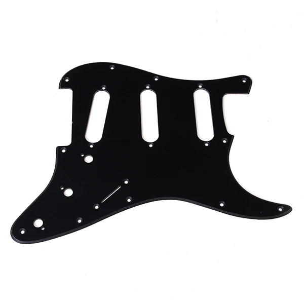 Pickguard 11 отверстий винтовые отверстия 3 одной катушки 1 слой черный для Fender Strat гитары