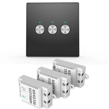 Mountainone 3ch Беспроводной Дистанционное управление выключатель света, Беспроводной приемник Панель 100v-240vac 50/60 Гц