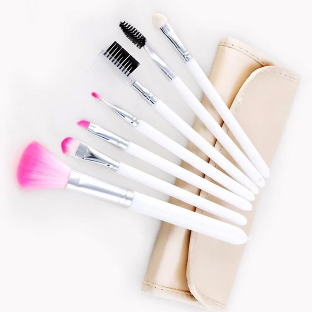 

A set of beauty makeup brush tool pink packaging 7pcs/bag