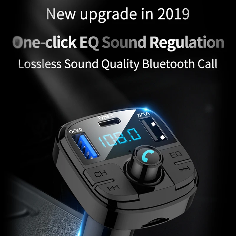 Автомобильный комплект с Fm трансмиттером Onever Bluetooth 5 0 MP3 модулятор автомобильное