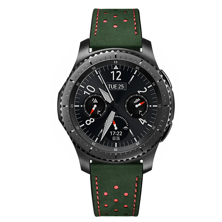 Galaxy watch 46 мм для samsung gear S3 Frontier/классические huawei watch gt Amazfit Bip ремешок 22 мм кожаный браслет