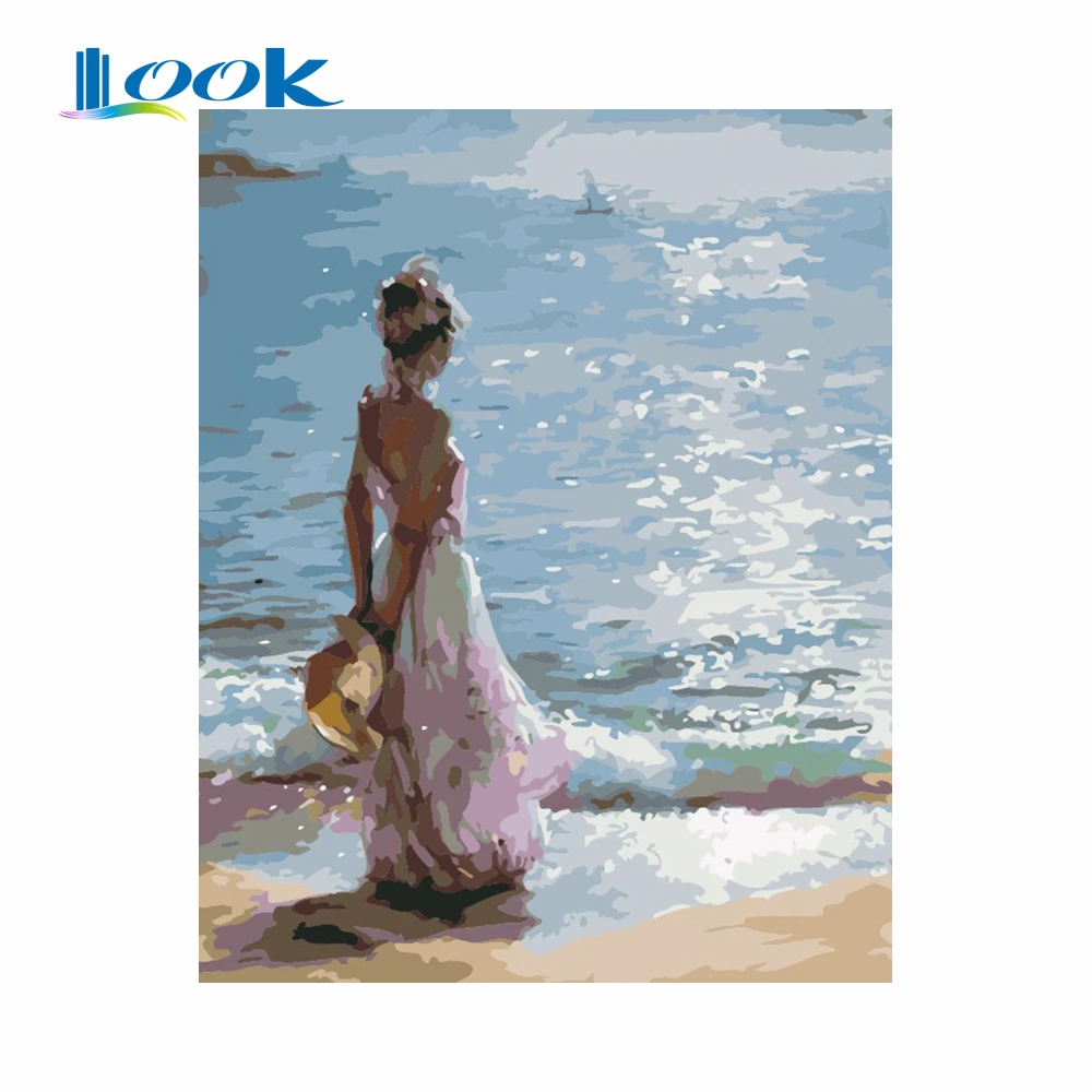 

Painting By Numbers Landscape Canvas Picture Woman Abstract Diy Oil Painting Digital Modular Pictures Wall Art for Home Decor