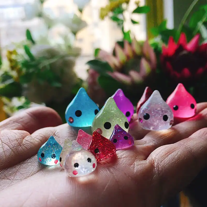 1 pçs miniatura raindrop fada/jardim de fadas gnome/musgo terrário decoração de casa/bonsai/garrafa jardim/miniatura/estatueta/diy suprimentos