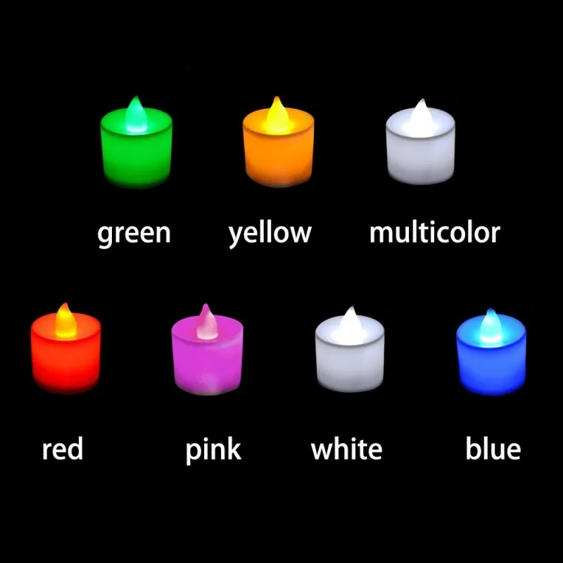 LED Tea Candle Lamps Christmas Multicolor Simulation Color Flame Flashing Lights Home Wedding Birthday Party Deco Holiday Lights LED Tea Candle Lamps Christmas Multicolor Simulation Color Flame Flashing Lights Home Wedding Birthday Party Deco Holiday Lights