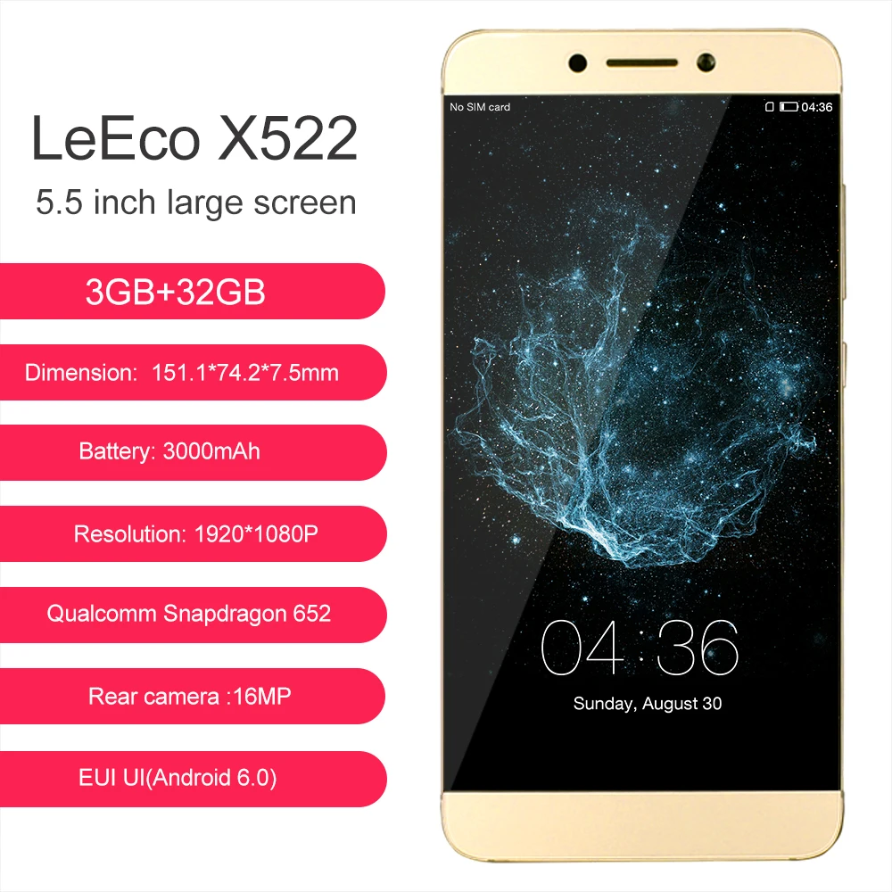 Оригинальный Letv LeEco Le 2X526/Le S3 X522 3 ГБ Оперативная память 32 Встроенная 5 &quot3000 мАч