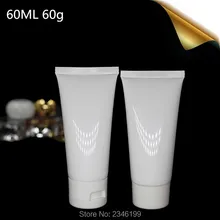 60ML60g 50 шт./лот Белый Мягкий Тюбик для косметики BB CC трубки крем для рук очищающий крем для лица контейнер, шампунь солнцезащитный крем пустая бутылка