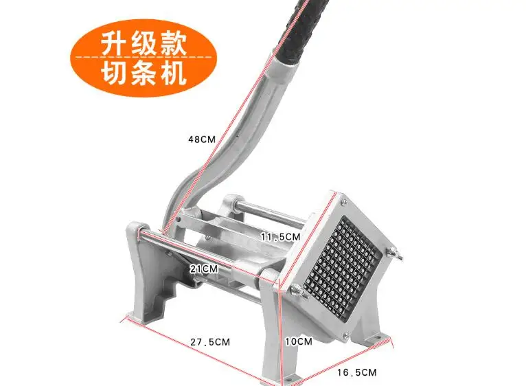 Обновленный французский фри резак 3 лезвия с всасыванием ног ручной фруктовый, овощной слайсер Коммерческая Кухня картофеля режущая пресс-машина
