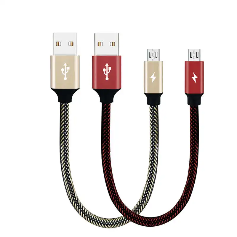 

30CM 3A Fast Charger Cable Micro USB/Type C Braided Power Bank Cable For Iphone 6 6s 7 8 Plus X Samsung Oneplus 6 ASUS Zenfone 4