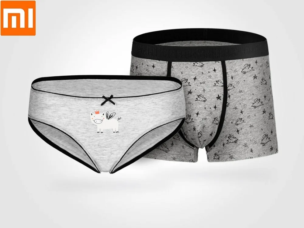 

New Xiaomi Cotton smith panties comfortable men women underwear Sexy Couple cotton briefs