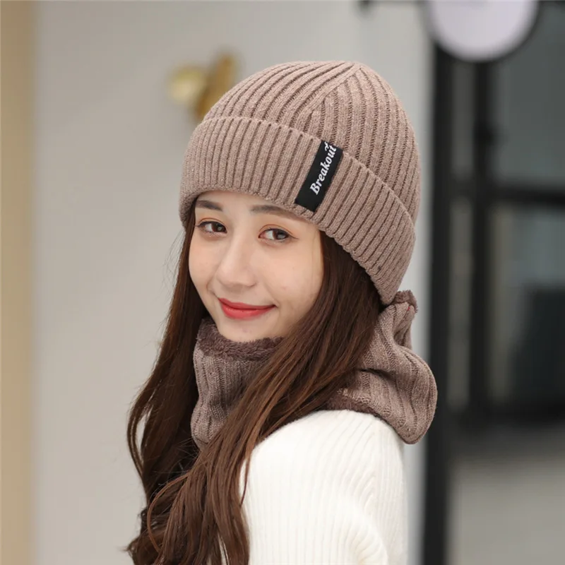 

2018 Beanies Hats Scarf Set for Men Women Winter Knitted Hat Cap Women Solid Casual Unisex Hip-Hop Cap Beanie Warm Hat Gorro