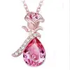 2022 Brand New Angel Crystal Hot Trend Rose Flower Pendant Necklace Charm Silver Color Beauty Rose Jewelry Necklace For Women ► Photo 1/2