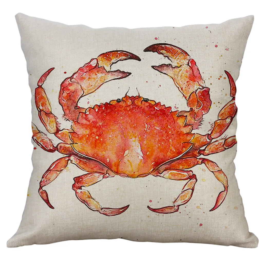 

Cushion Cover 50X50cm Marine Life Linen Pillow 45X45cm Pillowcase 40X40m 60x60cm Home Decorative Pillow Cover Housse de Coussin