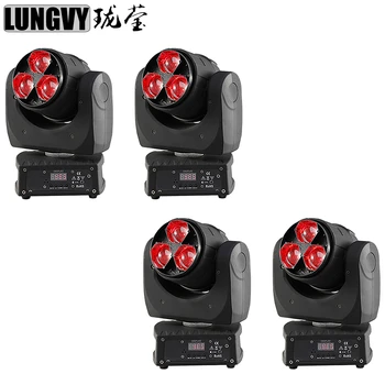 

Free Shipping 4pcs/lot 3x15W 4in1 RGBW Diamond Zoom DMX512 Moving Head Light Professional DJ Stage Light