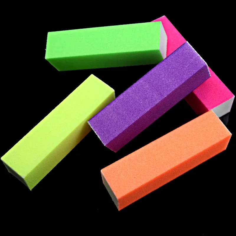 

4pcs/lot Mix Color Sanding Nail Buffer Block Files For UV Gel Nail Polish Nail Art Tips Manicure Pedicure Tools Sponge Nail File