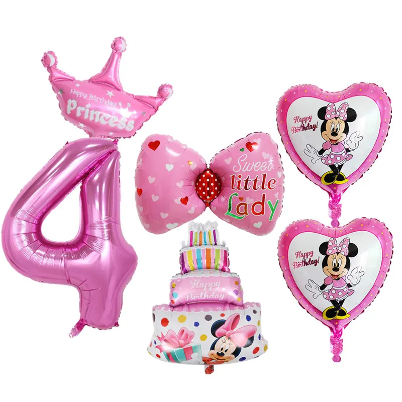 6 шт., Детские воздушные шары на день рождения, набор с номером 4, воздушные шары из фольги для маленьких мальчиков и девочек 4 лет, украшения на день рождения, воздушные шары - Цвет: 12