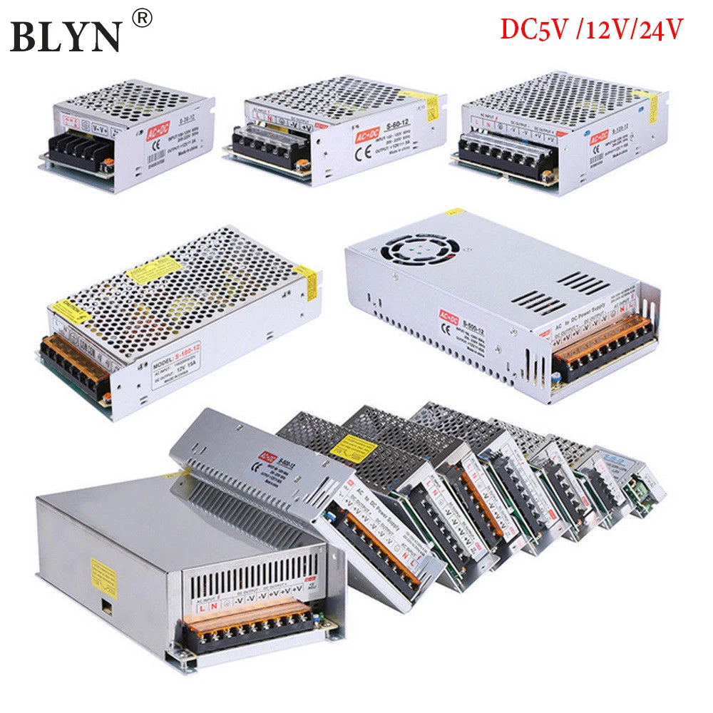 AC110~ 220V DC/DC 5V 12V 24V Питание светодиодный конвертировать адаптер переключения 1A 2A 3A 5A 10A 15A 20A 30A 50A Источники питания трансформатор