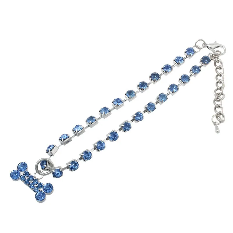 Аксессуары для собак и ошейник Модный кулон из страз камней ожерелье питомцев