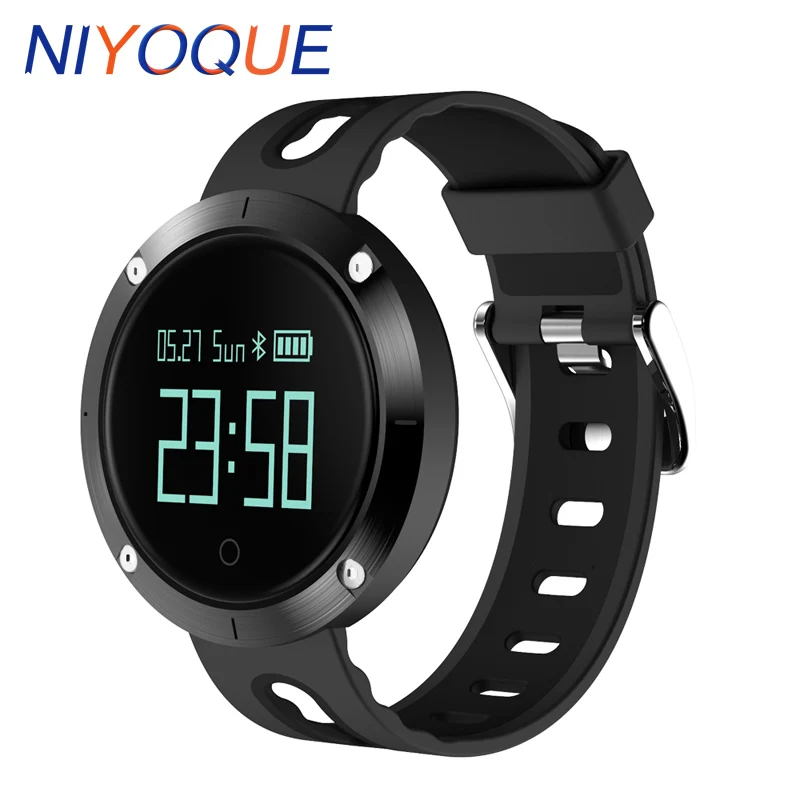 

NIYOQUE DM58 Heart Rate Monitor Bluetooth Smart Watch Blood Pressure Monitor Round Waterproof for IOS iPhone Android Phone