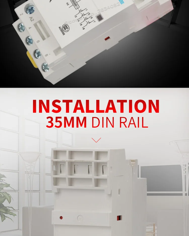 4P контактор переменного тока 25A бытовой контактор 220V 240V 400V~ 4NO 4NC 2NO2NC 50/60 Гц 35 мм din rail CT1-25 нового типа