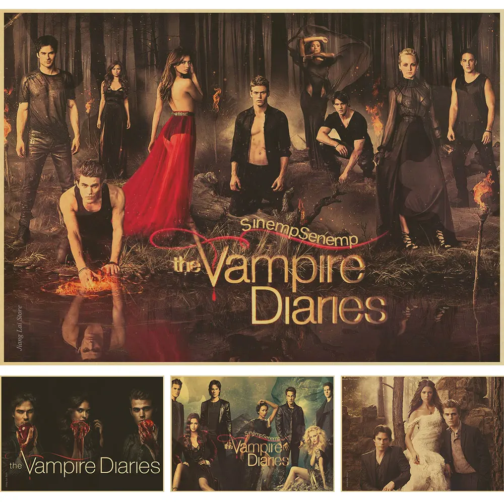 

The Vampire Diaries Vintage Retro Matte Kraft Paper Antique Poster Wall Sticker Home Decora