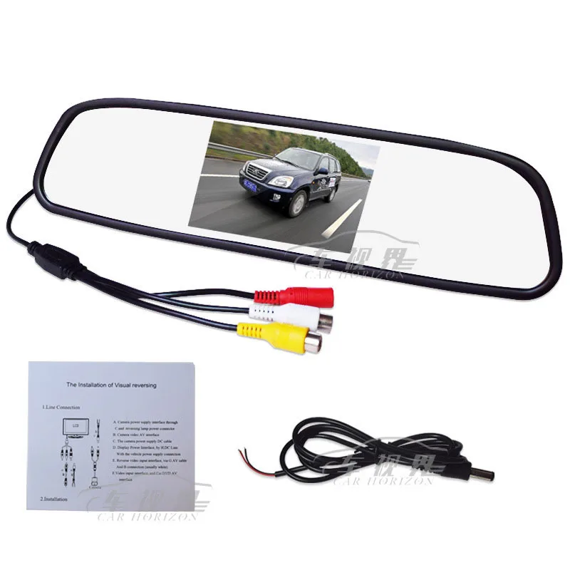 High Quality 4.3 inch Car Monitor LED Rear View Mirror Monitor Camera Video Auto Parking Assistance LED Night Vision Reversing