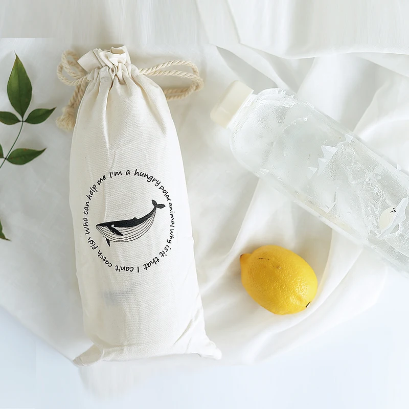 1000ml Ocean series Seal Whale Seal Glass Water Bottle with Sleeve Creative Sport Bottles Camping Bottle Tour Drinkware