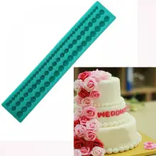 3d corda de silicone pérola corrente bolo borda moldes cupcake fondant decoração do bolo de natal ferramentas doces chocolate gumpaste moldes