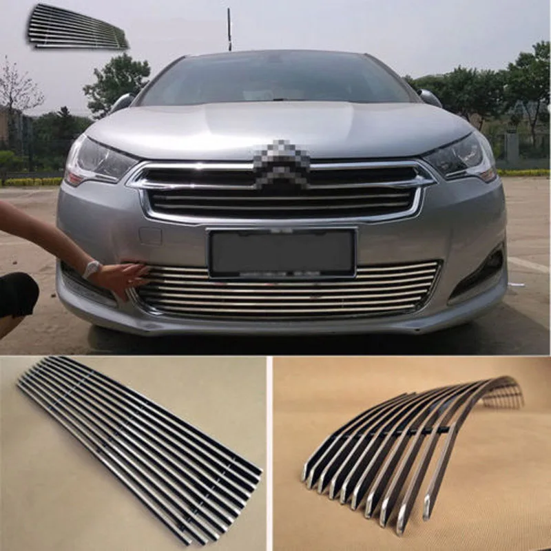 Алюминиевый передний центральный гоночный сетчатый бампер для Citroen C4 2012