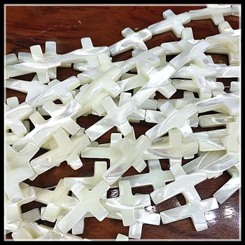 

Natural shell beads white color saltwater shell mother of pearl cross shell strings size 8x10mm 10x10mm 13x18mm